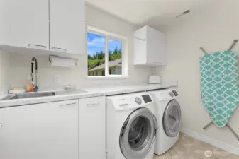washer and dryer upstairs