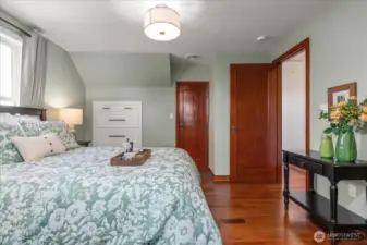 Space for a queen or king-sized bed in this inviting, well-appointed primary suite