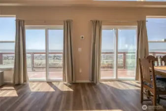 Open the sliders to enjoy the ocean breeze wafting through the home.
