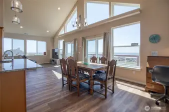 The South and East sides of the home are all about the views and the windows.