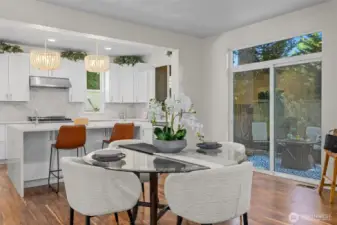 dining room area off of kitchen and family room