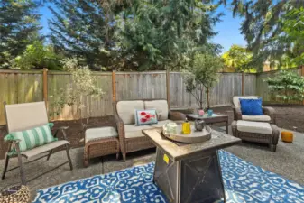 Back patio entertainment area