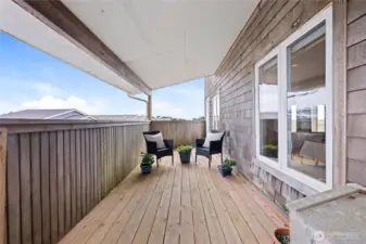 Second floor patio main entry