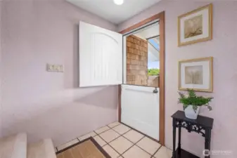 Dutch door entryway