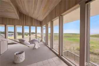 Third floor covered sundeck with hammock
