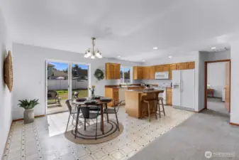 Open Kitchen and Dining Room