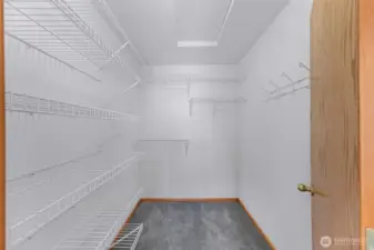 Large Walk-in Closet with ample shelving