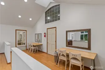 Makeup/prep area