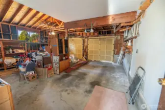 Extra large 2-car attached garage has lots of extra space for storage, shop, projects, etc...