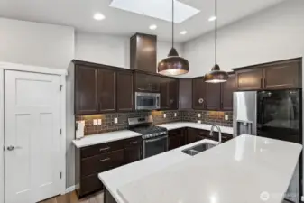 Sky Light for tons of natural light in the Kitchen