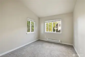 primary bedroom W/ corner window
