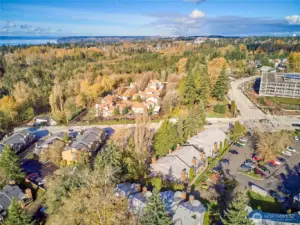 Arial photo  showing home  and location of lightrail