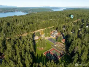 Aerial view of community park.