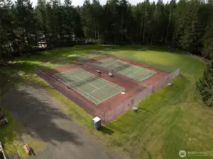 Tennis courts.