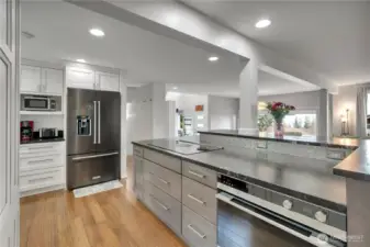 Kitchen with higher end appliances