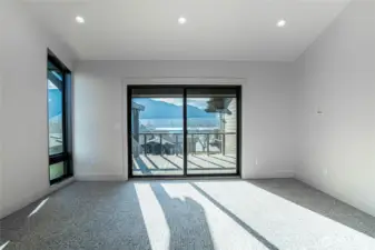 Second bedroom is large enough for a king size bed and also features an en suite bathroom. Great for two couples or additional guests.