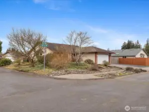 Large corner lot with wide streets