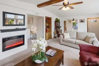 High-end finishes & details that will delight, including a stunning electric fireplace