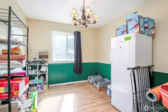 Dining room off of the kitchen.