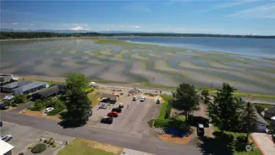 Sand Dollar park and Birch Bay at low tide
