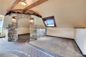 Italy trip inspired this indoor "piazza".  brining the outdoors inside!