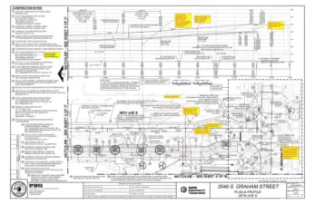 Site Improvement Proposal with comments from SDOT as a reference point for a reduced scope of work.