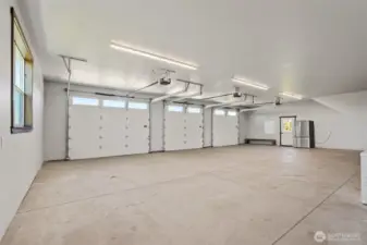 Large 3 car attached garage