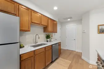 Door leads to walk in pantry
