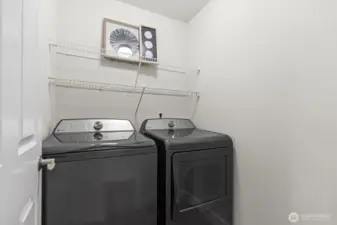 Upstairs laundry room