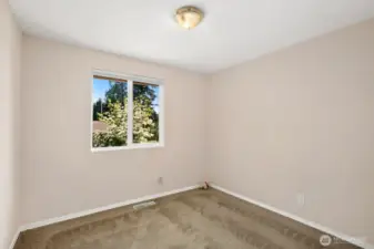 Fresh paint and carpet