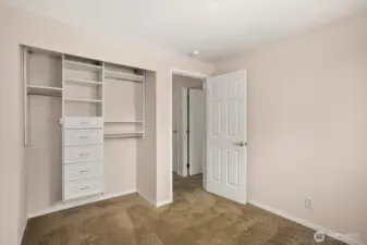 Built-in closet organizer