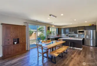 Open concept great for hosting parties.