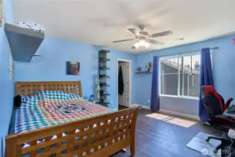 Bedroom 3 upstairs with walk in closet
