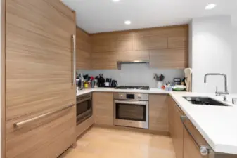 Sleek and modern kitchen.
