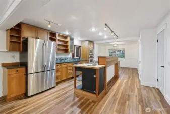 open kitchen with room for entertaining