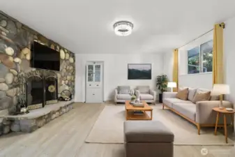 Entry room/ wood burning fire place
