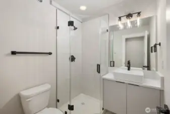 3/4 bathroom in 4th bedroom/office.