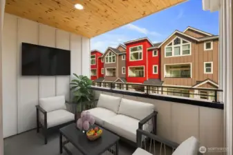 One of two private patios, ideal for relaxing or entertaining