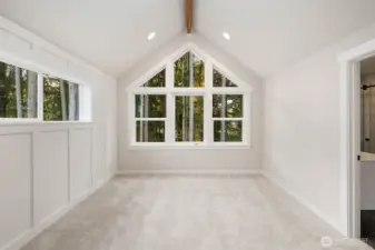 Beautiful A-frame windows capturing wide, uninterrupted territorial scenery