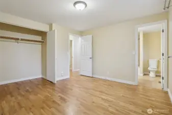 Comfortable bedroom with generous natural light and flexible layout