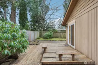 “Private outdoor space with endless potential for entertaining or outdoor living.