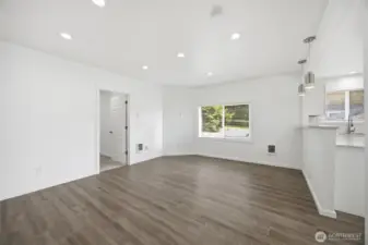 Living room into Primary Bed to the left