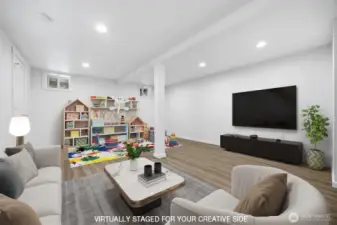 Virtually Staged Basement