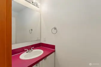 Half bath on second foor