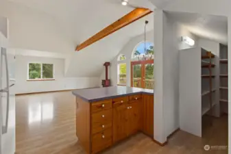 Kitchen looking into family room