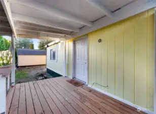 Newer front entry porch