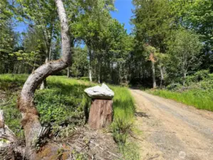 Driveway off Leland Valley Rd  to the property beyond.
