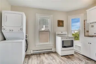 Enjoy the ease of in-unit laundry with a private washer and dryer, offering everyday convenience and eliminating the need for shared laundry spaces
