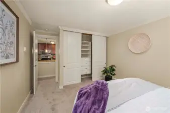 Enjoy ample closet space with handy built-ins!