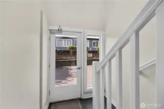Enter through a secure and quiet building